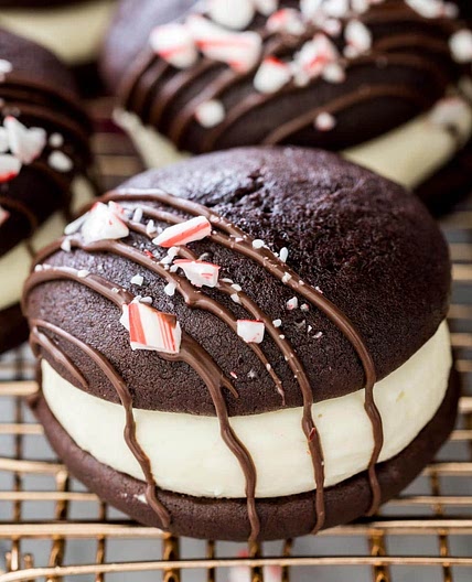 Peppermint Bark Whoopie Pies