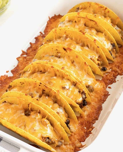 Turkey and Black Bean Baked Tacos