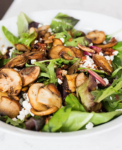 Mushrooms & Goat Cheese Salad