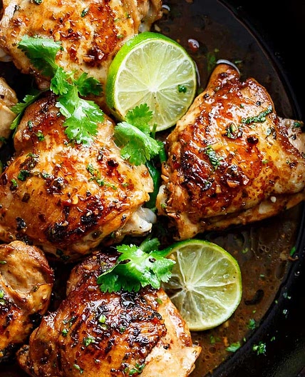 Crispy Cilantro Lime Chicken Thighs