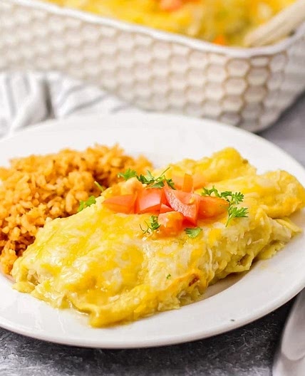 Green Chili Chicken Enchiladas