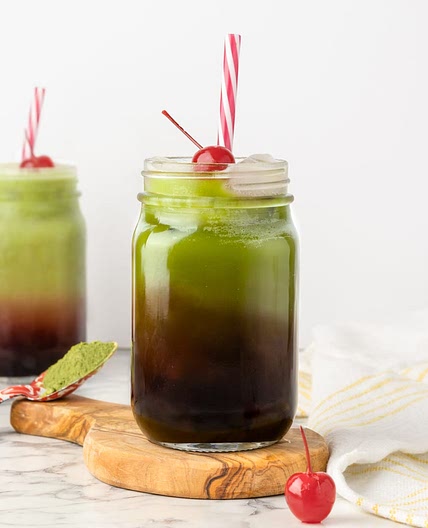 Cherry Matcha Refresher