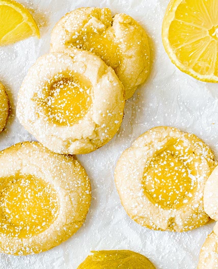Lemon Curd Cookies Recipe - Shortbread Lemon Bar Cookies with Lemon Curd Filling!