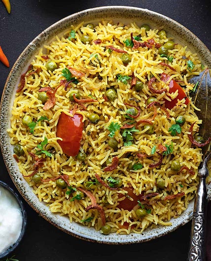 Instant Pot Matar Pulao Recipe