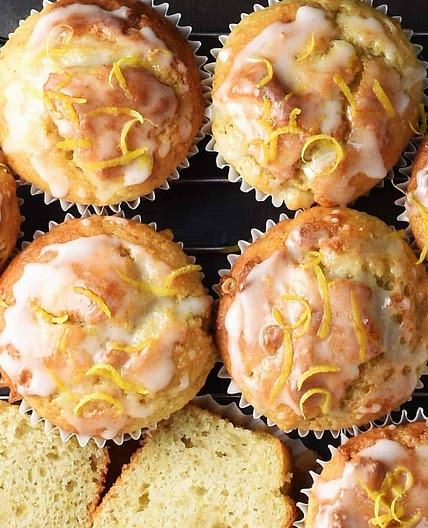 Lemon Marzipan Muffins