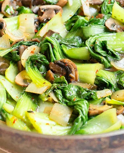 Bok Choy & Mushroom Stir Fry