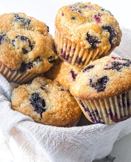 Buttermilk Blueberry Muffins with Lemon