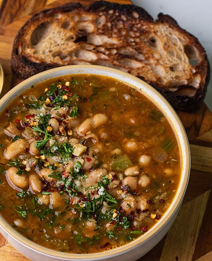 Lemon Parmesan White Bean Stew