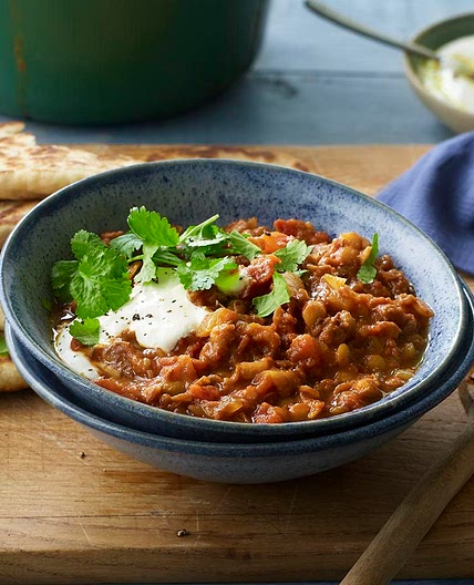 Dal with quick naan breads