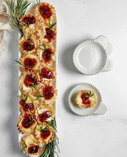 Brie and Jam Phyllo Cups!