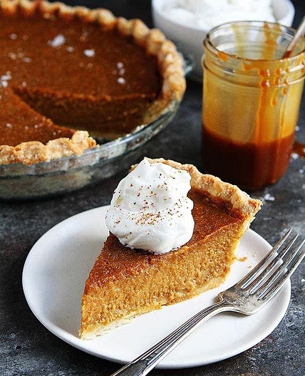 Salted Caramel Pumpkin Pie