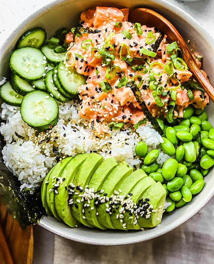 Spicy Salmon Sushi Bowl Recipe