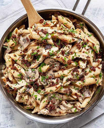 Chicken Bacon Mushroom Pasta