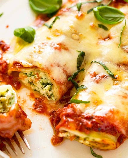 Spinach Ricotta Cannelloni