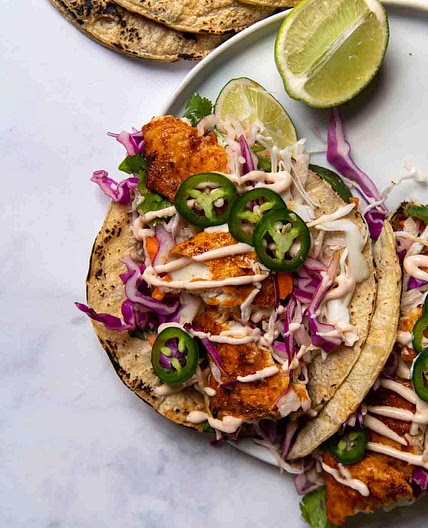 30 Mins Gluten-Free Blackened Fish Tacos (Baked)