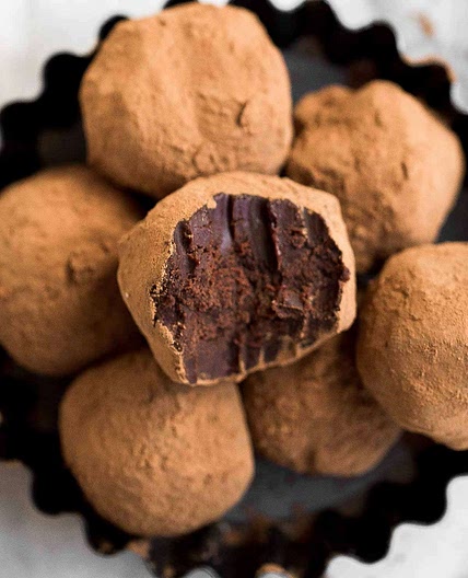 Dark Chocolate Raspberry Truffles