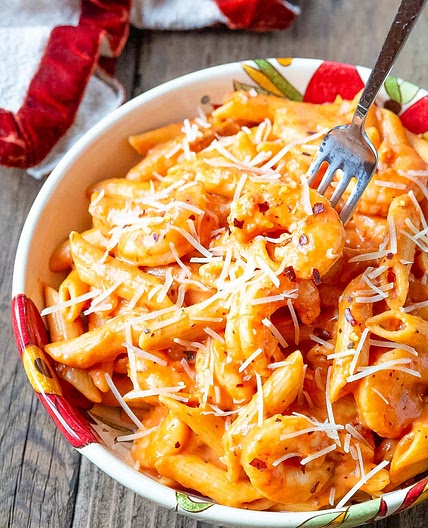 Instant Pot Shrimp Pasta with Vodka Sauce