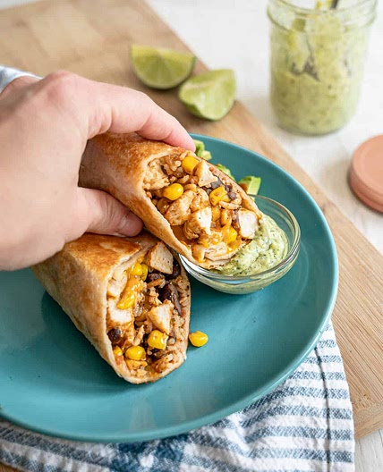 On-the-Go Chicken Burritos