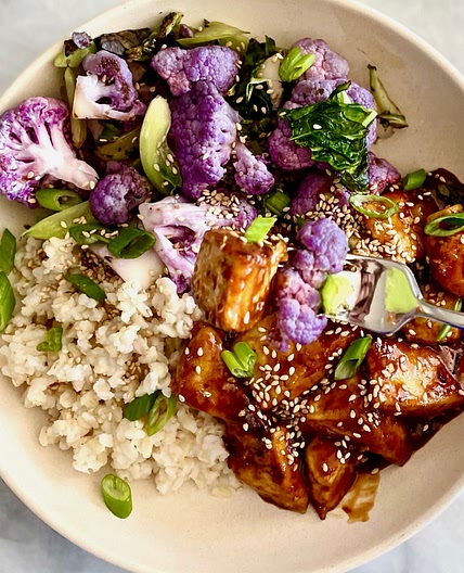 general tso’s tofu with cauliflower
