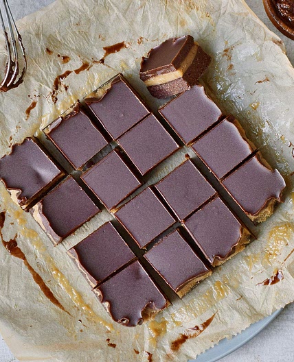 No-Bake Caramel Brownies