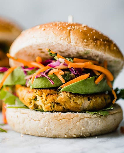 Thai Tuna Patties with Cilantro Cabbage Slaw