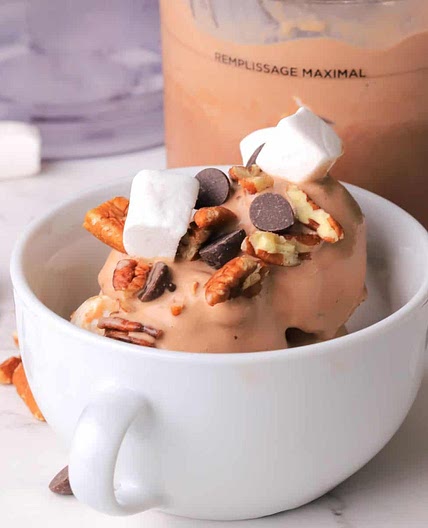 Ninja Creami Healthy Rocky Road Ice Cream (Sugar Free)