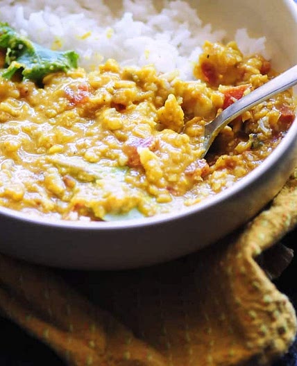 Spicy Coconut Red Lentil Dal (Instant Pot + Stovetop)