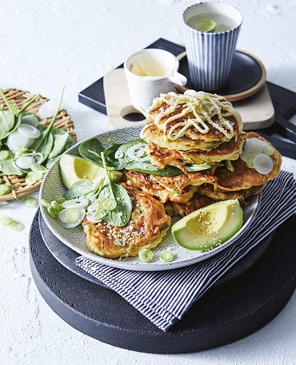 okonomiyaki met garnalen