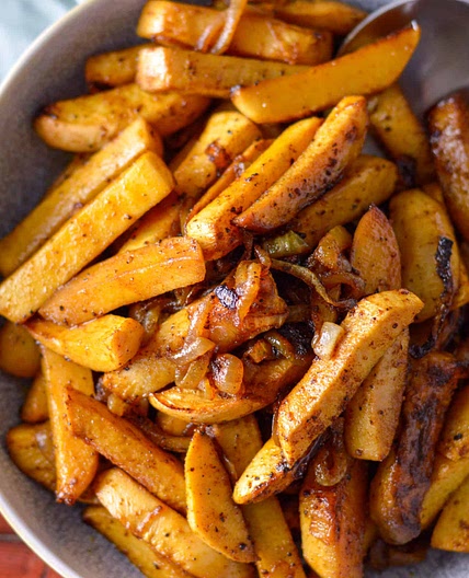 Balsamic Roasted Turnips with Onion (Pellet Smoker or Oven)