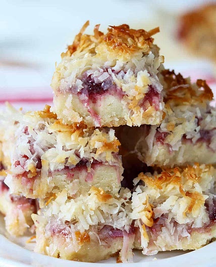 Raspberry Coconut Bars Recipe