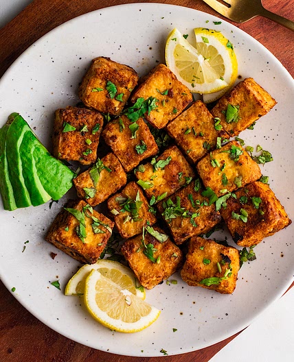 crispy air fryer tofu nuggets