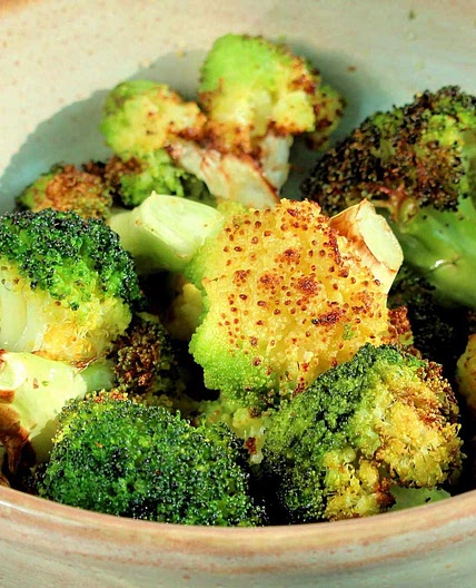 Air Fryer Roasted Broccoli and Cauliflower