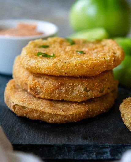Crispy Gluten-Free Fried Green Tomatoes with Cornmeal