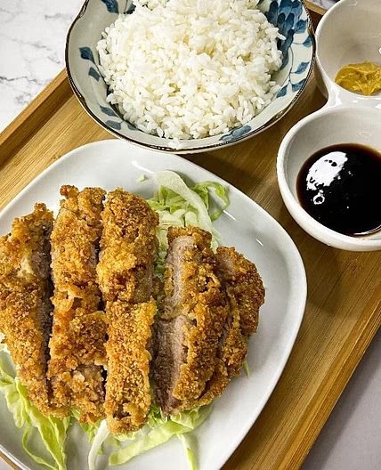 Air Fryer Tonkatsu (Japanese Pork Cutlet)