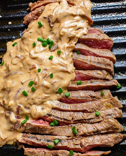 Ribeye with Feta Gravy