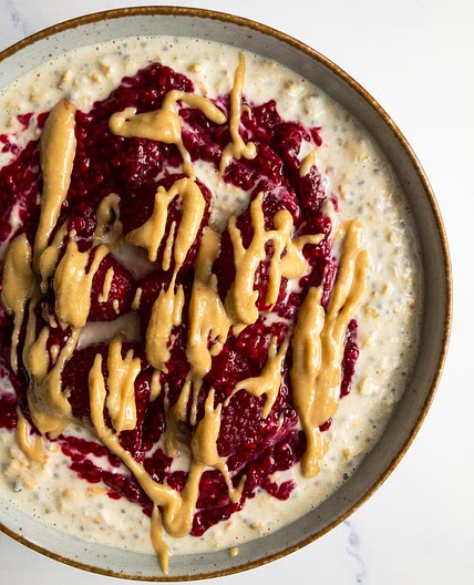 Peanut Butter and Jelly Overnight Oats