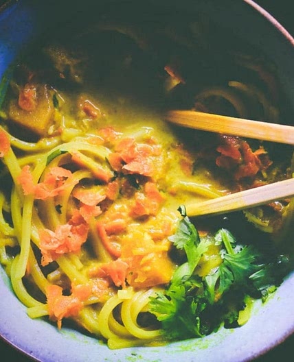 Butternut Squash Coconut Curry Noodle Soup
