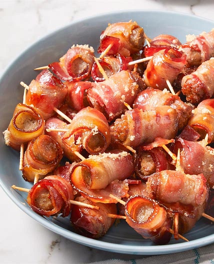 Bacon-Wrapped Sausage Bites