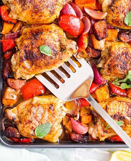 Chicken and Chorizo Tray Bake