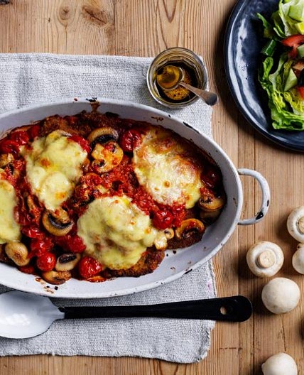 Mushroom parmigiana