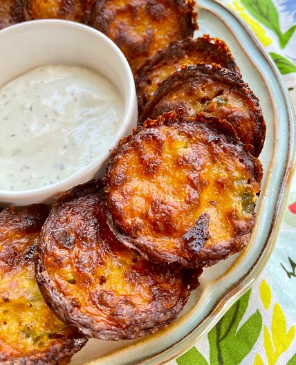 Crispy Cheesy Dill Pickle Chips