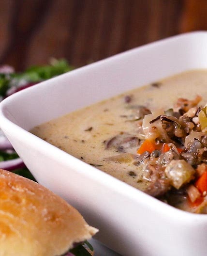 Chicken And Wild Rice Soup Recipe by Tasty