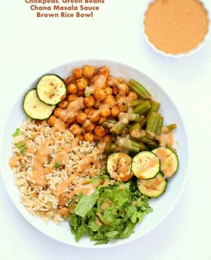 Masala Chickpea Bowl with Chana masala Spice Chickpea Dressing