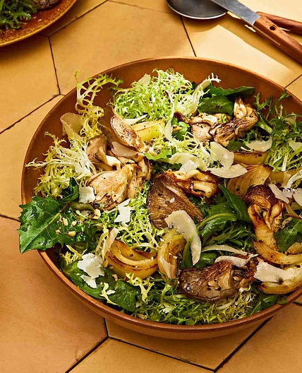 Roasted Mushroom Salad with Sherry Dressing