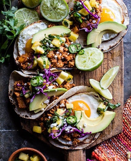 Breakfast Tacos Al Pastor