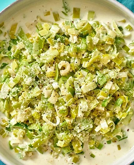 creamy leeks