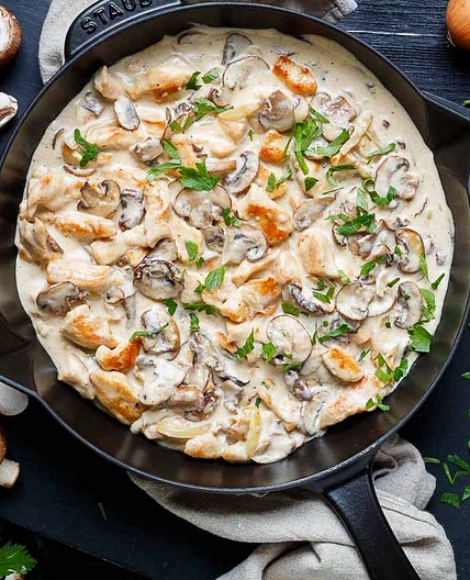 Hähnchengeschnetzeltes mit Pilzen