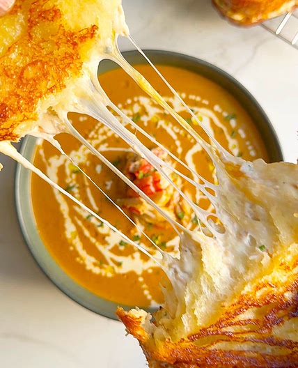 Balanced Crab Grilled Cheese & Crab Bisque