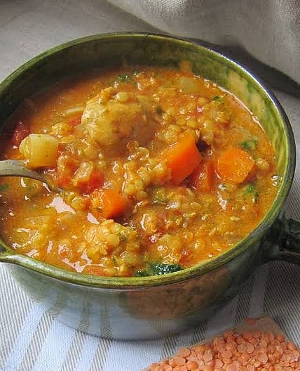 Coral Lentils Soup