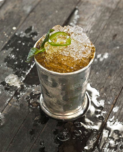 Jalapeño-Spiked Bourbon Julep
